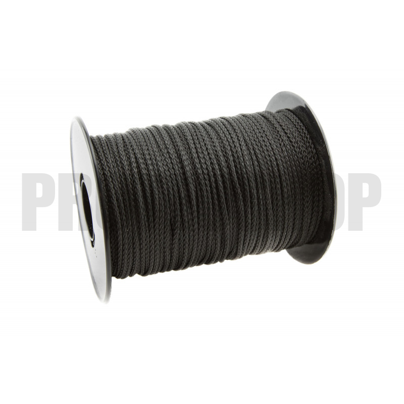2 mm schwarz geflochtenes Polypropylen-Seil