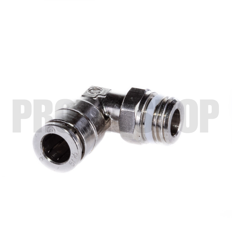 90° push in fitting LP male G 1/4" - 8mm hose Oxygen