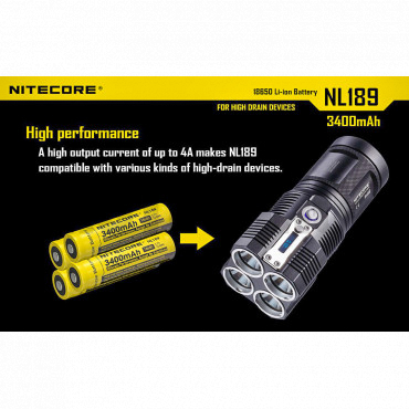 Battery NITECORE 18650 3400mAh rechargeable