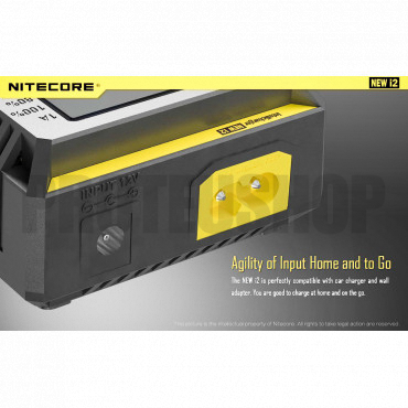 Chargeur NITECORE NEW I2 Li-Ion/IMR/LifePO4/NiCd
