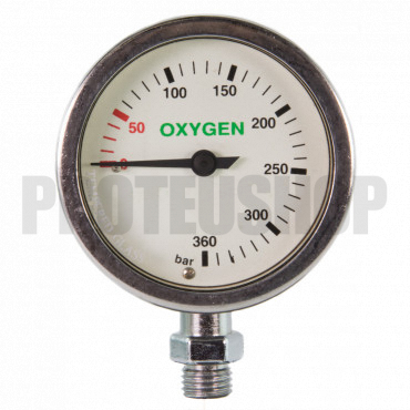 Sauerstoff-Druckmessgerät 360b 63mm weiß