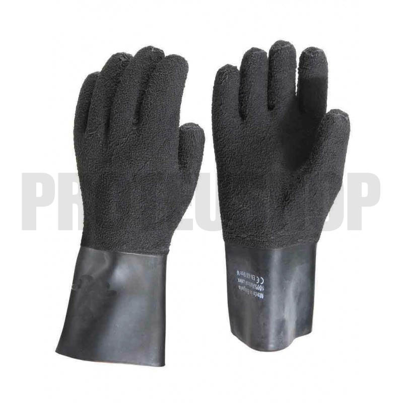 Black textured heavyweight gloves KUBI