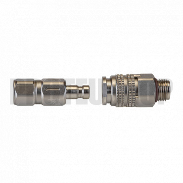 Quick disconnect 9/16" male to 3/8" female with check valve