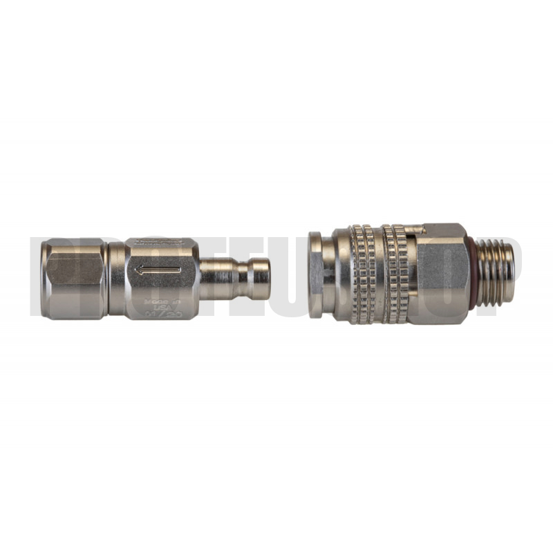 Quick disconnect 9/16" male to 3/8" female with check valve
