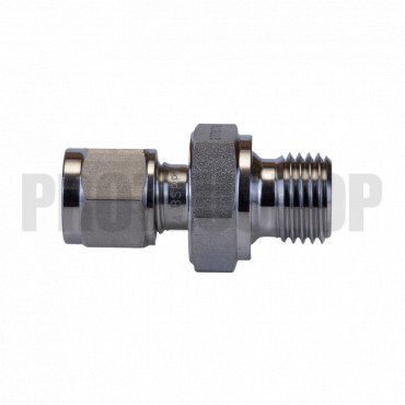 Male connector 1/4" BSPP 6mm O.D. AISI 316L