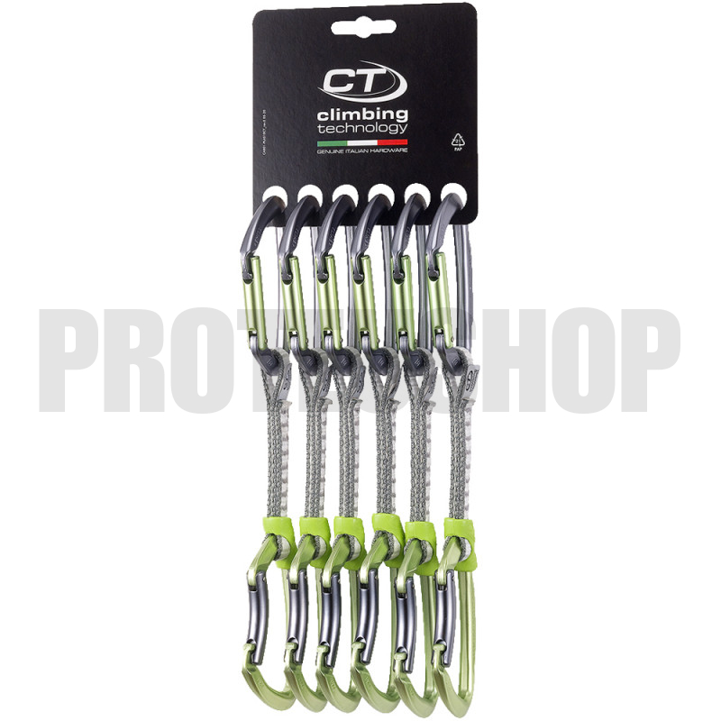 Quickdraw CLIMBING TECHNOLOGY LIME SET DY 12cm Pack 6 Silver