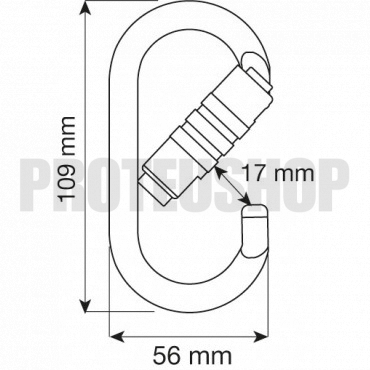 Mousqueton CAMP OVAL PRO 2LOCK