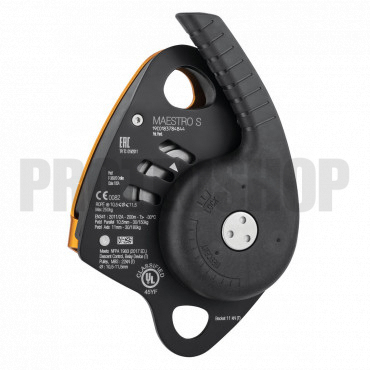 Descender with integrated progress-capture pulley PETZL MAESTRO S