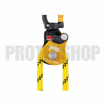 Single pulley with gated swivel PETZL SPIN S1 OPEN