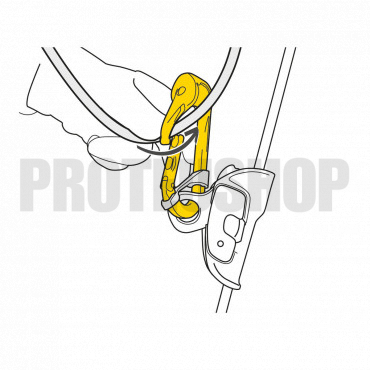 Pulley carabiner PETZL ROLLCLIP A TRIACT-LOCK