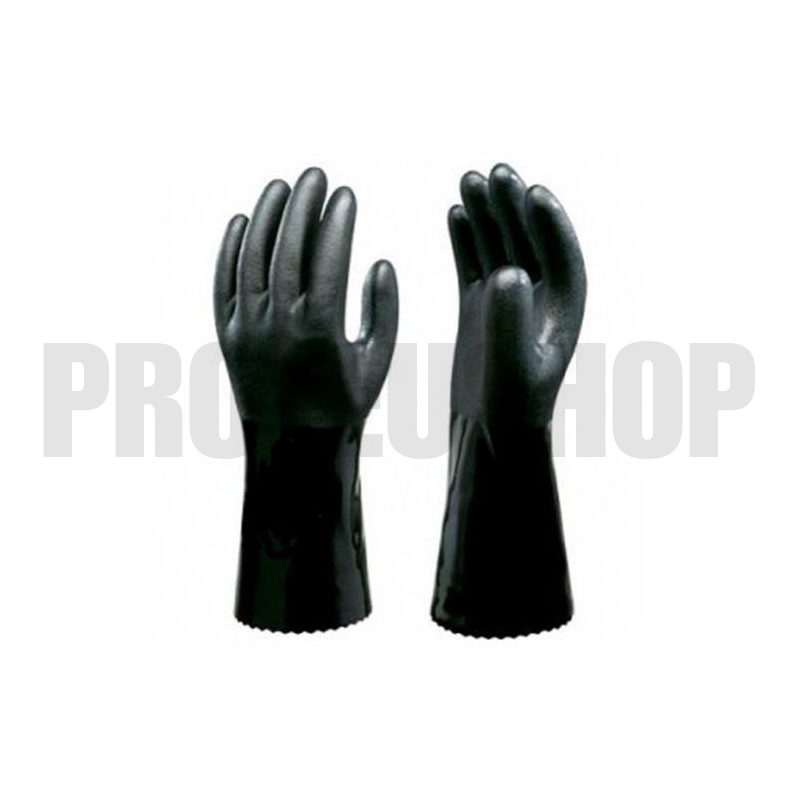 Black PVC waterproof gloves