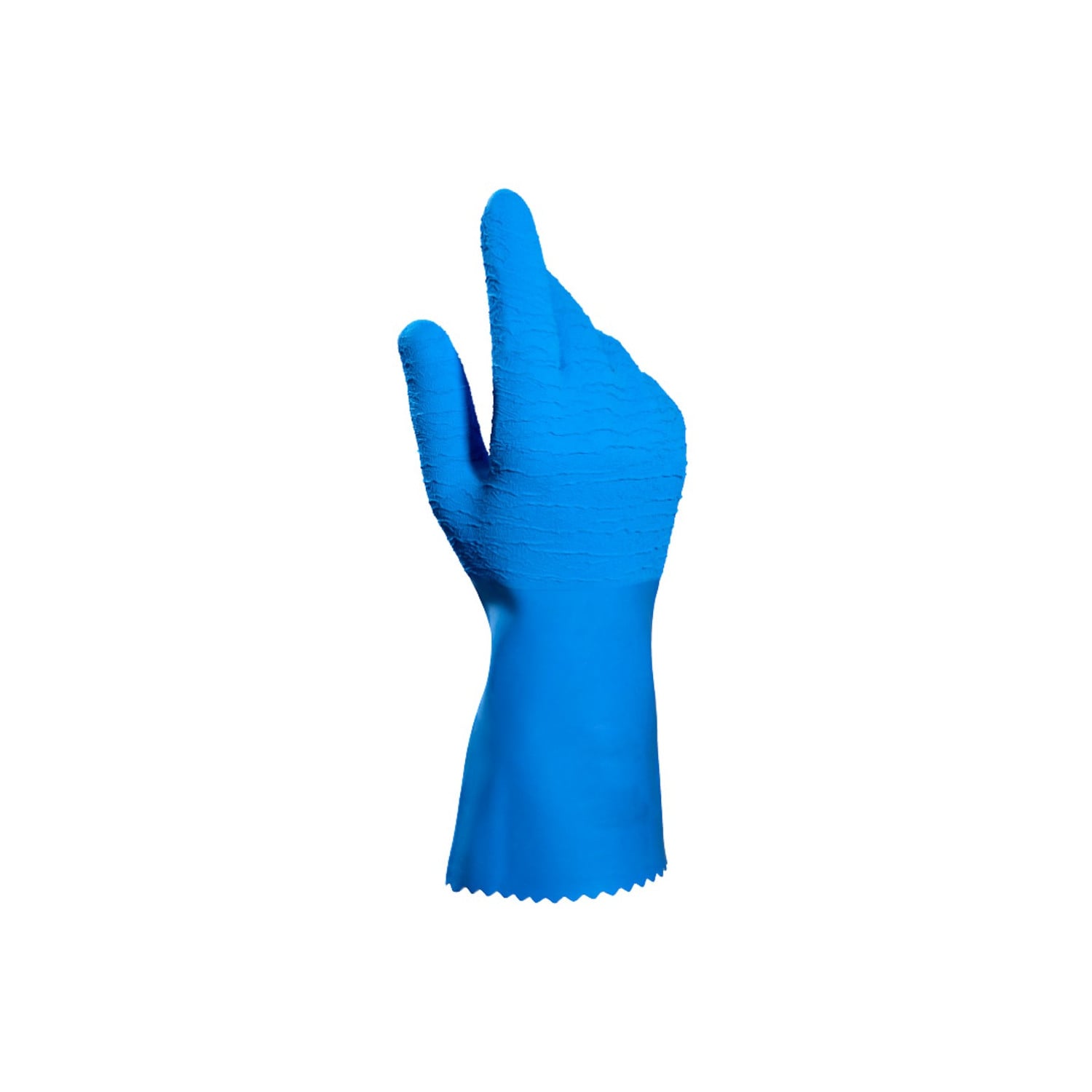 Blue textured dry gloves latex
